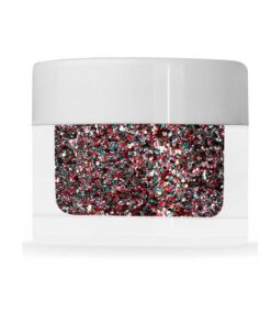 Mix av medium Flakes Cerise, Platinum och Aqua